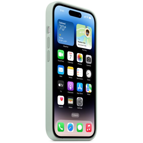 Apple Cover Posteriore in Silicone con MagSafe Apple iPhone 14 Pro - Succulent