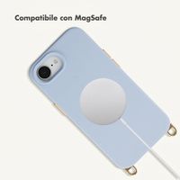 Selencia Rivièra MagSafe Backcover met afneembare haakjes Apple iPhone 17e / 16e - Powder Blue