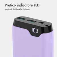 imoshion Powerbank da 20.000 mAh - Caricabatterie rapido da 22,5 W - USB-C / USB-A - Lilla