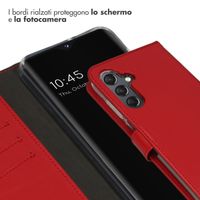 Selencia Cover a libro in vera pelle Samsung Galaxy A25 (5G) - Rosso
