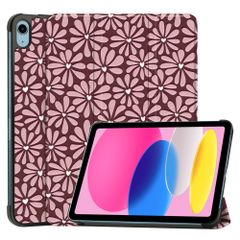 imoshion Cover Trifold Design Apple iPad 11 (2025) 11 pollici A16 / iPad 10 (2022) 10.9 pollici - Bloom Love Blush