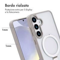 Accezz Cover con anello e supporto con MagSafe Samsung Galaxy S25 Plus - Grigio