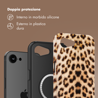 Selencia Cover posteriore Vivid con MagSafe Apple iPhone 17e / 16e - Wild Leo