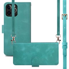imoshion Cover a libro con Cordino Apple iPhone 12 (Pro) - Turchese