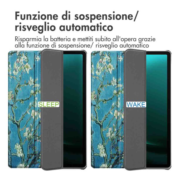 imoshion Cover Trifold Design Samsung Galaxy Tab S10 Plus / Tab S9 FE Plus / Tab S9 Plus - Green Plant