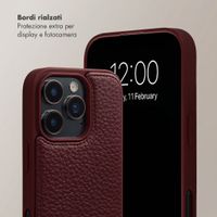 Selencia Cover per telefono Nova con cordino e portacarte Apple iPhone 16 Pro - Bold Burgundy