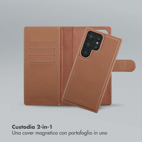 Selencia Libreria rimovibile Olyn con MagSafe Samsung Galaxy S24 Ultra - Marrone