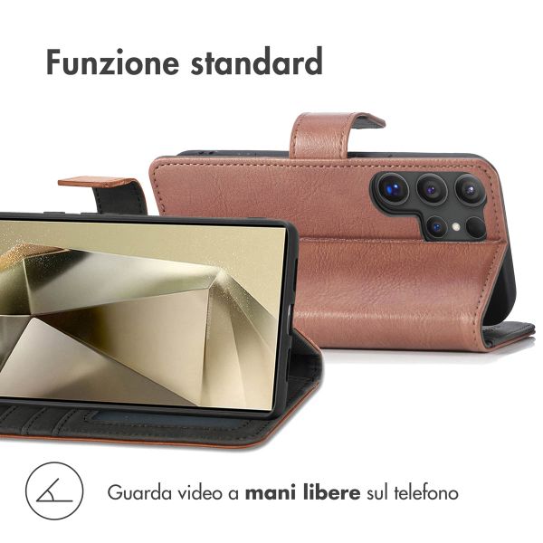 imoshion Cover a libro di Lusso Samsung Galaxy S25 Ultra - Marrone