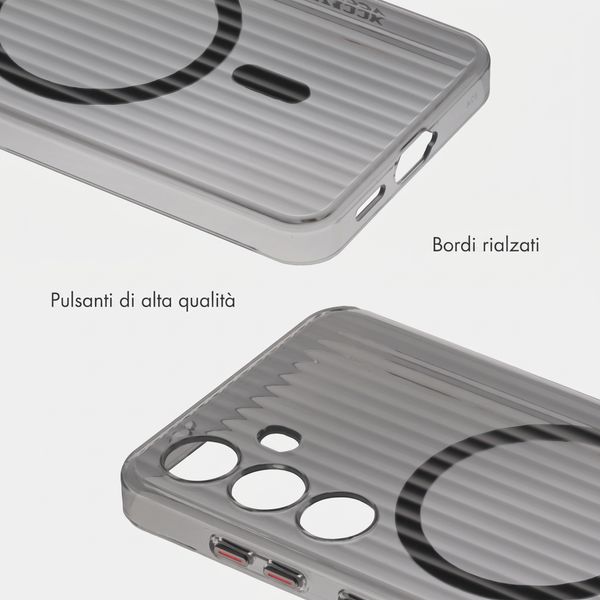 Accezz Cover Lite con MagSafe | Fluted | Samsung Galaxy S24 - Nero