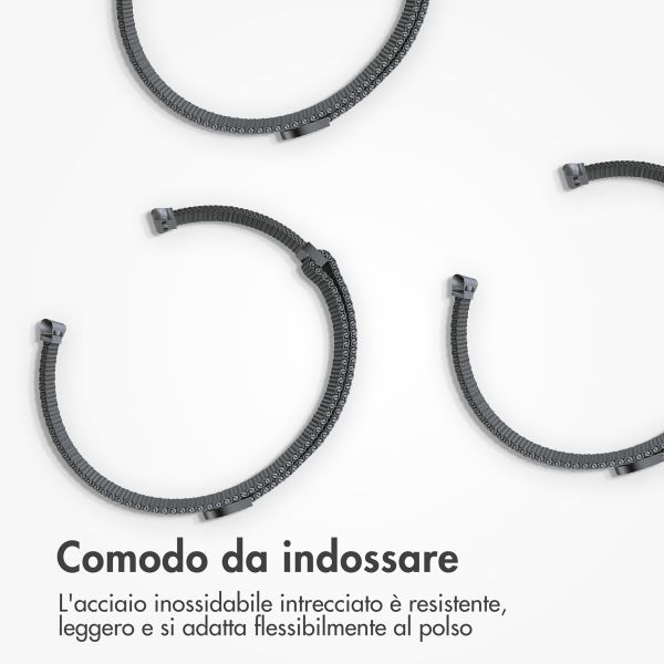 imoshion Cinturino milanese magnetico Apple Watch | 44/45/46/49 mm - Taglia S - Space Grey
