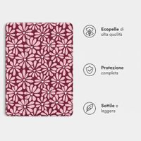 imoshion Cover Trifold Design Apple iPad 9 (2021) 10.2 pollici / iPad 8 (2020) 10.2 pollici / iPad 7 (2019) 10.2 pollici - Bloom Love Blush