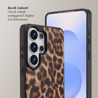 Selencia Cover per telefono Nova con cordino e portacarte Samsung Galaxy S26 Ultra - Leopard