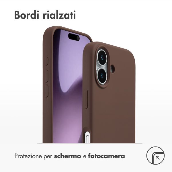 Accezz Cover in silicone liquido con MagSafe Apple iPhone 17 - New Tea Brown