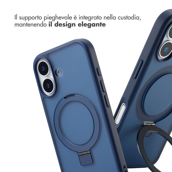 Accezz Cover con anello e supporto con MagSafe Apple iPhone 17 - Blu