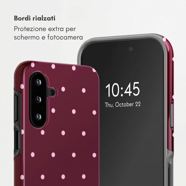 Selencia Cover Posteriore Vivid Samsung Galaxy A17 (5G) / (4G) - Happy Dots Burgundy
