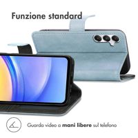 imoshion Cover a libro di Lusso Samsung Galaxy A15 (5G/4G) - Azzurro