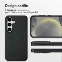 Accezz Cover in Pelle con MagSafe Samsung Galaxy S25 Plus - Onyx Black
