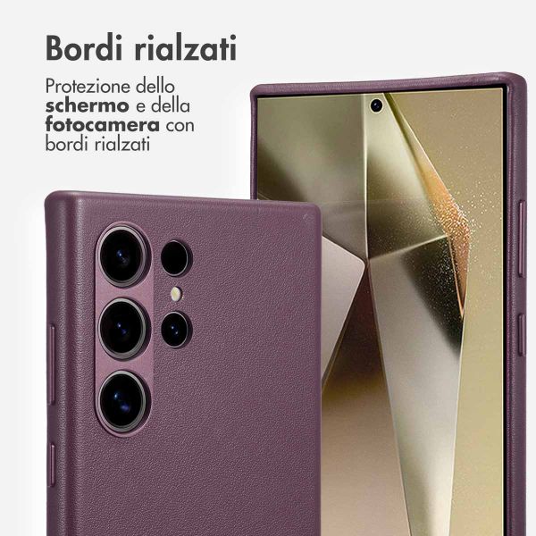 Accezz Cover in Pelle con MagSafe Samsung Galaxy S24 Ultra - Heath Purple