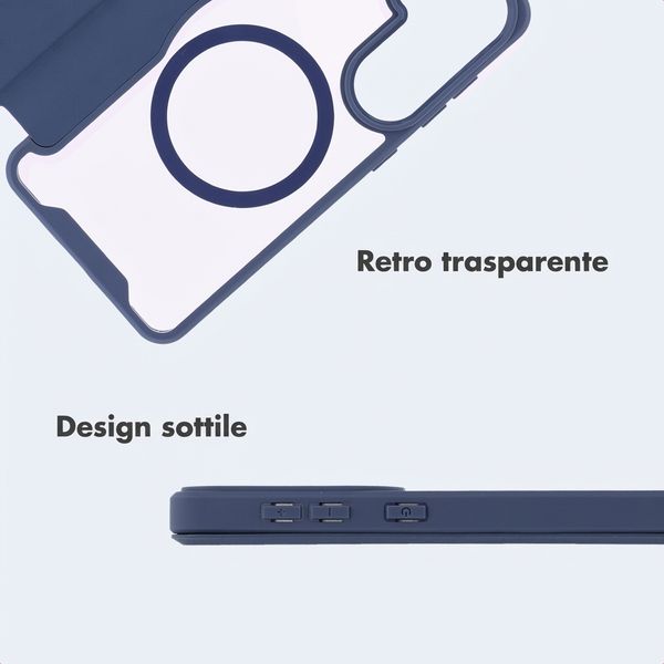 imoshion Bookcase trasparente con MagSafe Samsung Galaxy A57 (5G) - Blu