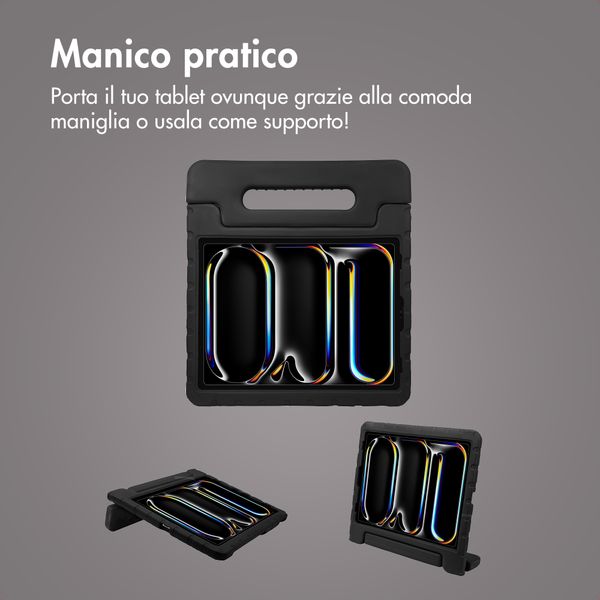 imoshion Cover Antishoc Speciale Bambini con Manico iPad Pro 12.9 (2022 - 2018) - Nero