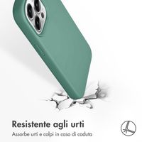 Accezz Cover in silicone liquido con MagSafe Apple iPhone 13 Pro - Verde scuro