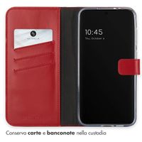 Selencia Cover a libro in vera pelle Samsung Galaxy S24 FE - Rosso