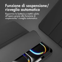 Accezz Cover a libro in silicone Smart Apple iPad Pro 13 (2025) M5 / (2024) M4 - Nero