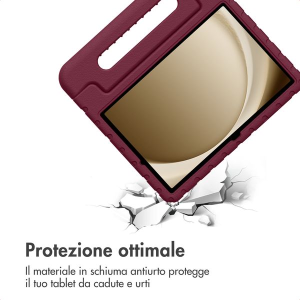 imoshion Cover Posteriore Kidsproof con Maniglia Samsung Galaxy Tab A11 Plus / A9 Plus - Velvet Plum