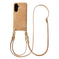 Selencia Cover per telefono Nova Croco con cordino e portacarte Samsung Galaxy A36 / A56 - Toasted Almond
