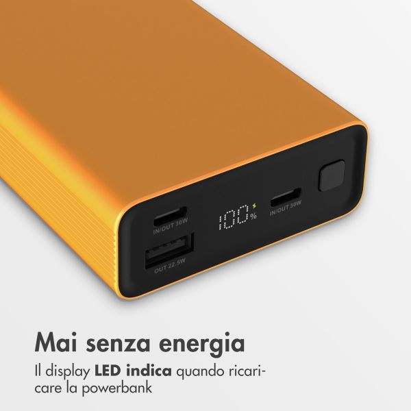 imoshion Powerbank in alluminio Ultra Series 20.000 mAh - Ricarica rapida fino a 33 watt - Oro