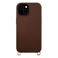Selencia Cover posteriore Rivièra con MagSafe con ganci rimovibili Apple iPhone 14 / 13 - Choco Brown