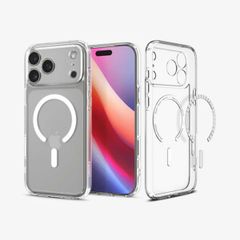 Spigen Cover Posteriore Ultra Ibrida con MagSafe Apple iPhone 17 Pro - Clear / White