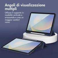 Accezz Cover a libro in silicone Smart Apple iPad Air 11 pollici (2026) M4 / (2025) M3 / (2024) M2 / Air 5 (2022) / Air 4 (2020) - Blu scuro