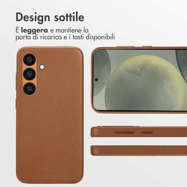 Accezz Cover in Pelle con MagSafe Samsung Galaxy S24 - Sienna Brown