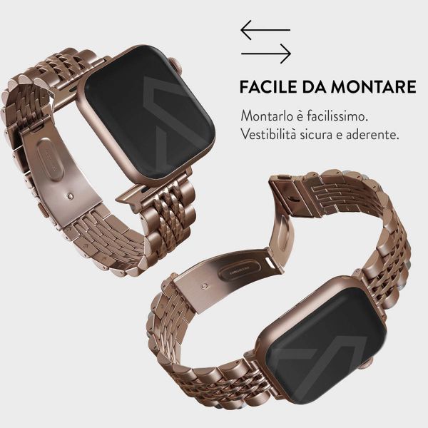 Burga Cinturino in acciaio Apple Watch | 44/45/46/49 mm - Rose Gold