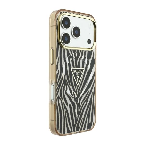 Guess Cover MagSafe Apple iPhone 18 Pro / 17 Pro - Zebra Gold