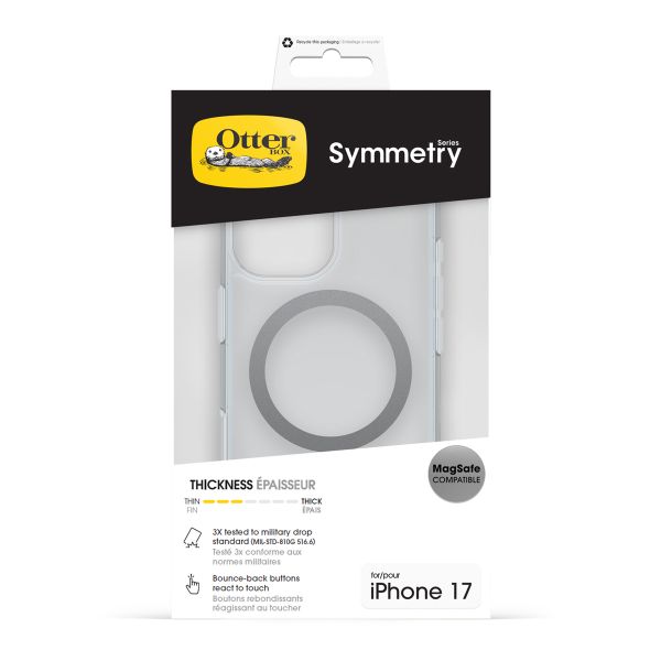OtterBox Cover Posteriore Trasparente Symmetry con MagSafe Apple iPhone 17 - Clear