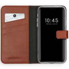 Selencia Cover a libro in vera pelle Apple iPhone 11 - Marrone chiaro