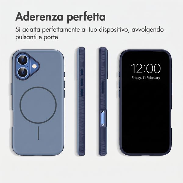 imoshion Cover posteriore Color con Thin MagSafe Ring Apple iPhone 16 - Blu scuro