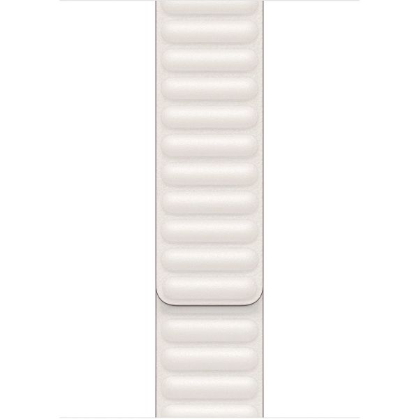 Apple Cinturino Leather Link Apple Watch | 44/45/46/49 mm - Taglia M/L - Chalk