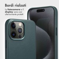 Accezz Cover in pelle 2 in 1 con MagSafe Apple iPhone 15 Pro Max - Cedar Green