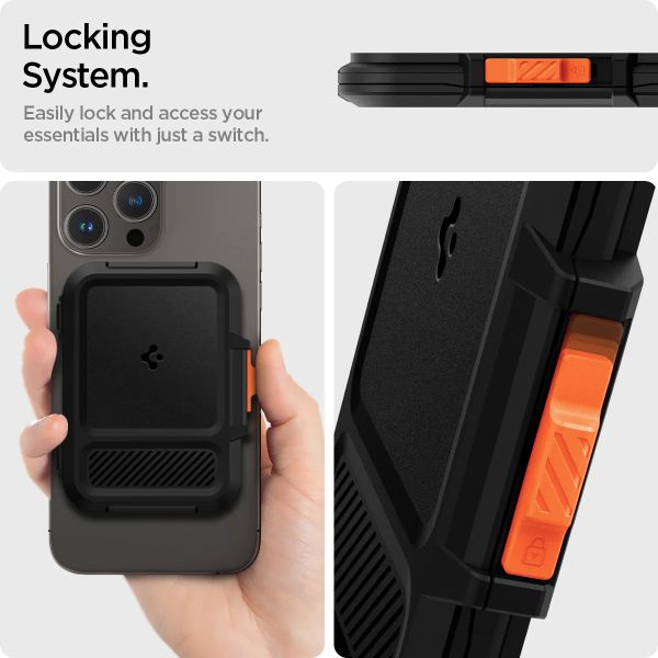 Spigen Portacarte con MagSafe Lock Fit - Metal Slate