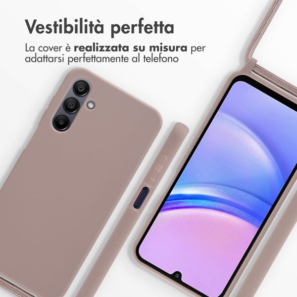 imoshion Cover in Silicone con Cordino Samsung Galaxy A15 (5G/4G) - Sand Pink