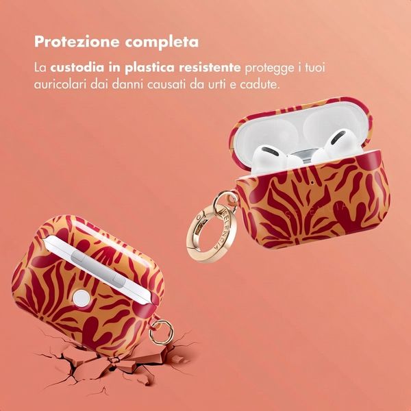 Selencia Cover Vivid  Apple AirPods Pro 2 - Tropical Vibes Apricot