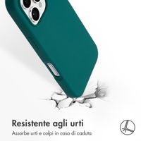 Accezz Cover in silicone liquido con MagSafe Apple iPhone 16 Pro Max - Forest Green