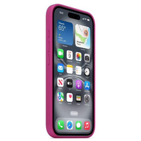 Apple Cover Posteriore in Silicone con MagSafe Apple iPhone 16 Plus - Fucsia