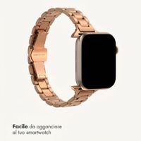 Selencia Cinturino sottile in acciaio a maglie Apple Watch | 38/40/41/42 mm - Oro rosa