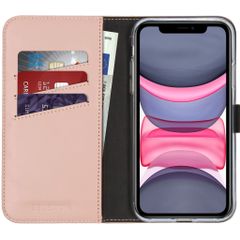 Selencia Cover a libro in vera pelle Apple iPhone 11 - Dusty Pink