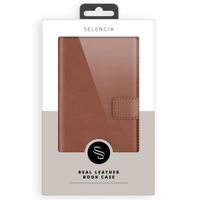 Selencia Cover a libro in vera pelle Apple iPhone 11 - Marrone chiaro