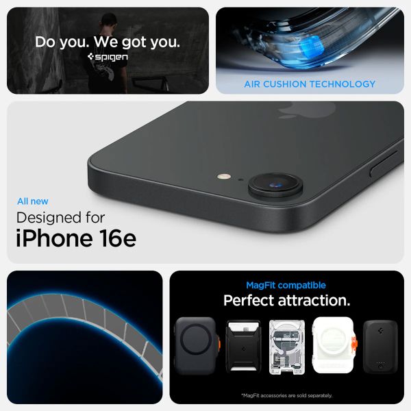 Spigen Cover Posteriore Ultra Ibrida con MagSafe Apple iPhone 17e / 16e - Carbon Fiber